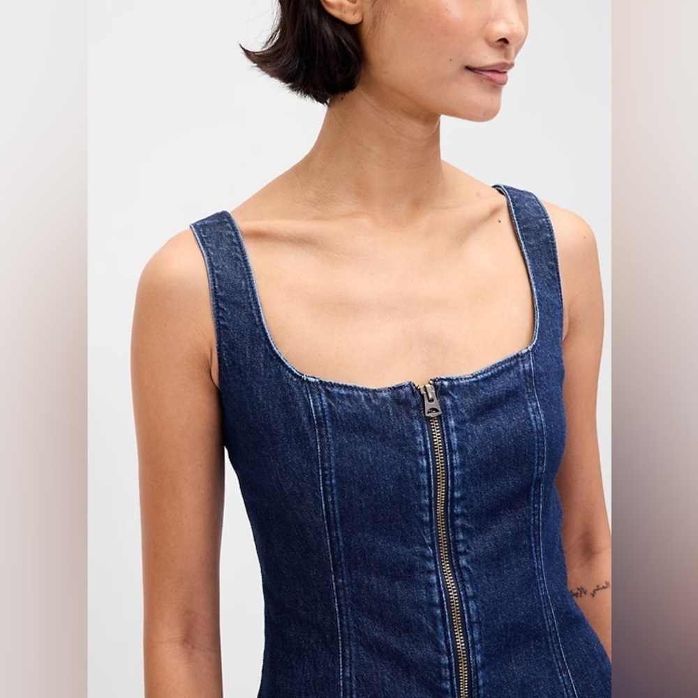 Gap Denim Zip-Front Mini Dress - Picture 4 of 7